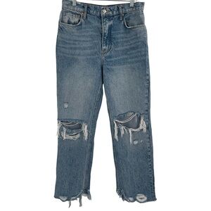 We The Free Distressed Jeans in Blue size 28 Free people high rise